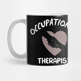 Title Occupational Therapist Heart Logo T-Shirt, Black Unisex Tee for Health Professionals, Gift for OT Mug